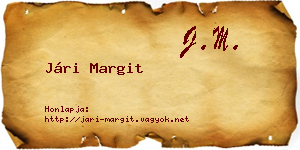 Jári Margit névjegykártya